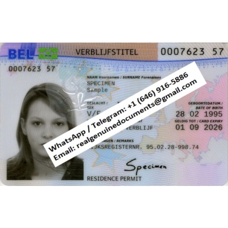 Belgium Permanent Residence Card