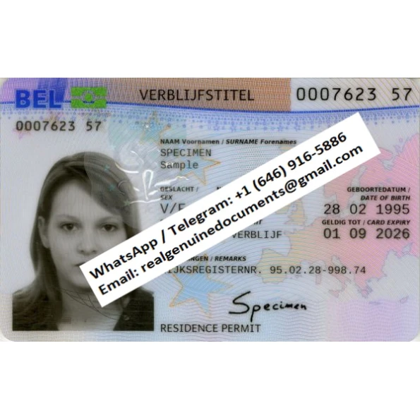 Belgium Permanent Residence Card