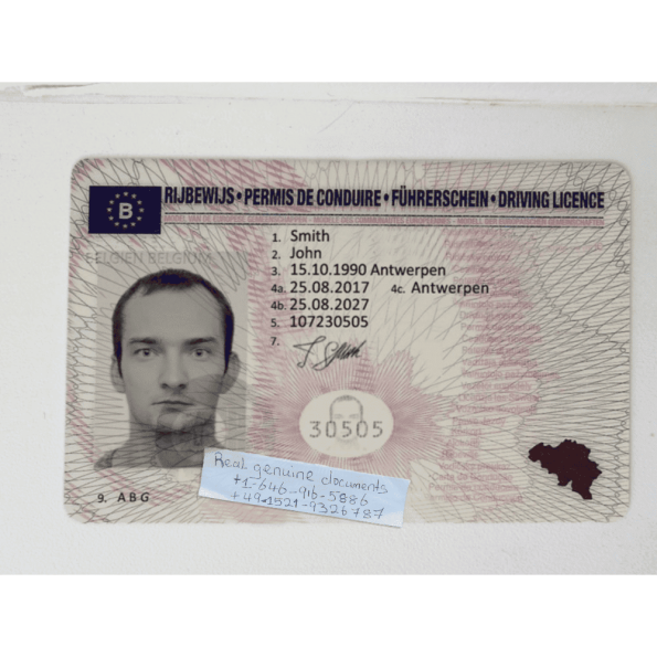 Belgium Driving Licence