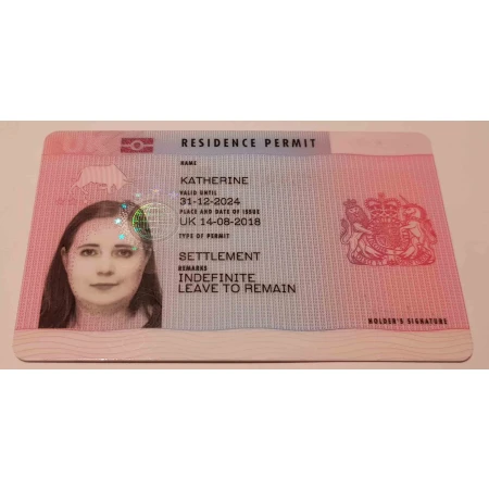 UK Permanent Residence Card