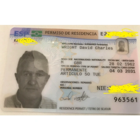 Spanish Permanent Residence Card