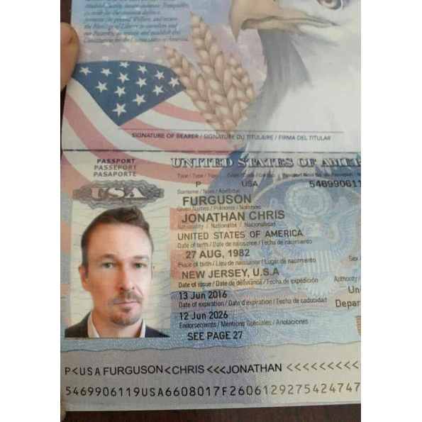 Real Passport of USA