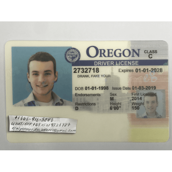 Fake Oregon Driver's License, ID Card, Social Security Number and SSN Card, Passport Card, Green Card