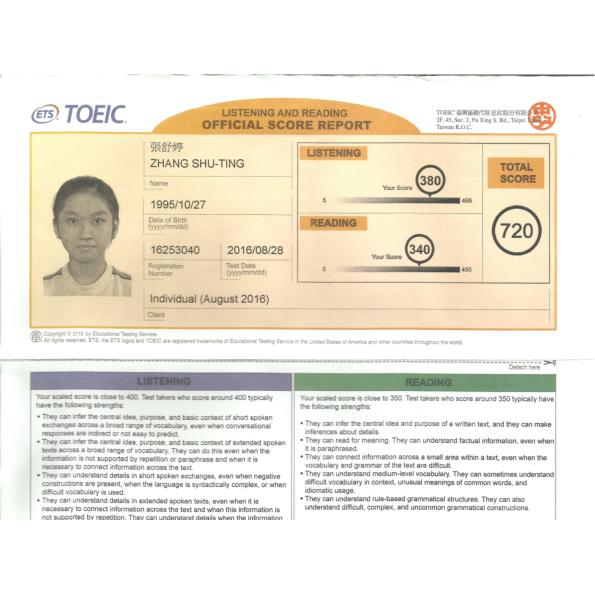 Buy Toeic Certificate