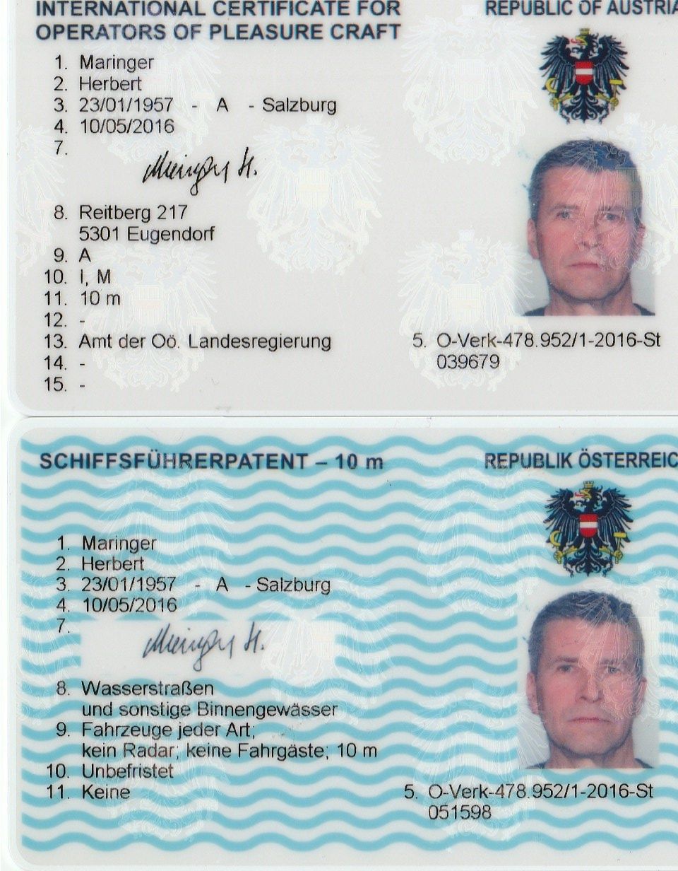 österreichischen Bootsführerschein